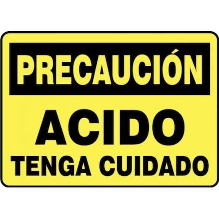 Accuform OSHA CAUTION Safety Sign ACID  BE SHMCHL694VP SHMCHL694VP